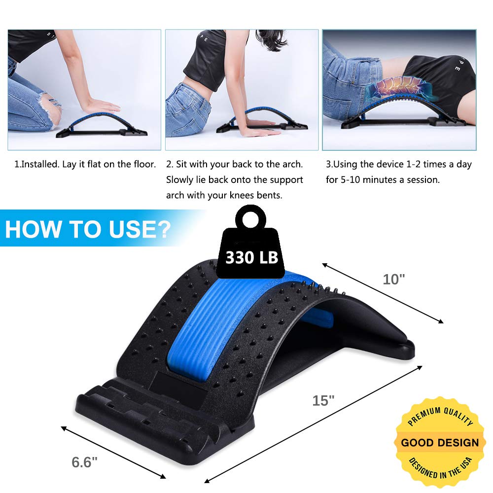 Back Massager Stretcher with Lumbar Support