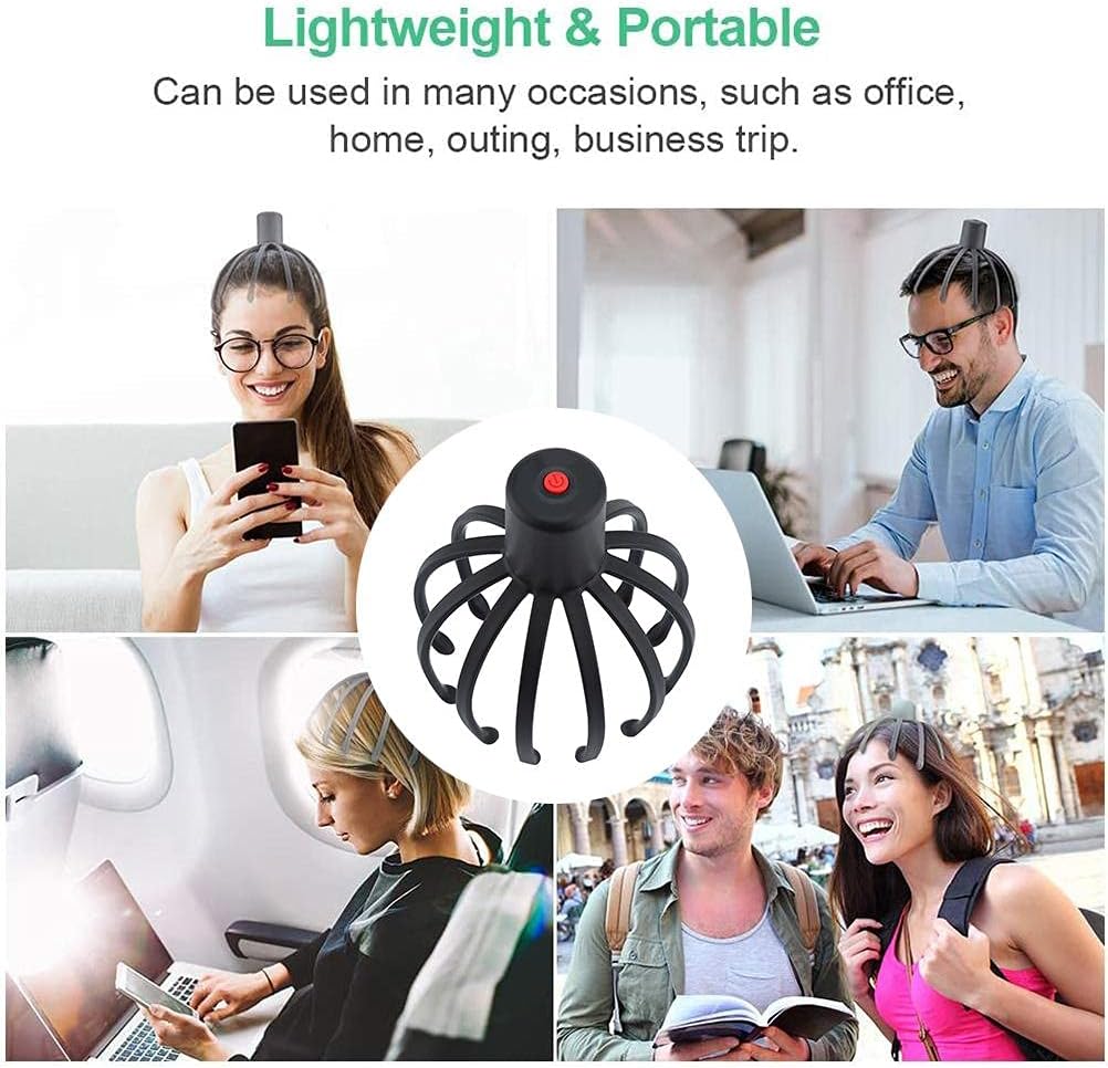 Head Massager Spider Hands-Free Electric