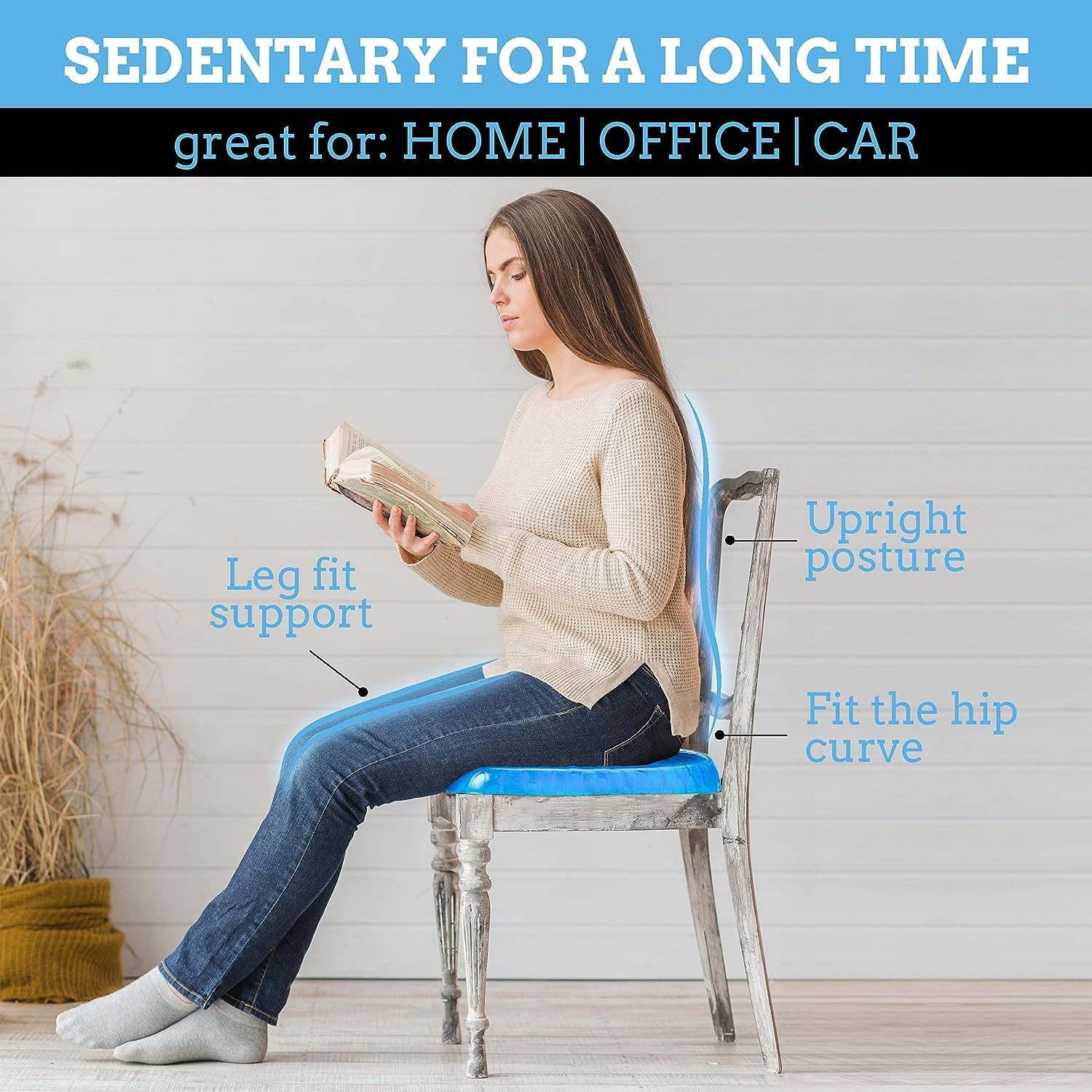 Blue Cushion Setter Flex Pillow – Gel Orthopedic Seat Cushion